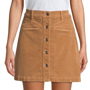 7 For All  Mankind Corduroy Button Front Skirt 27